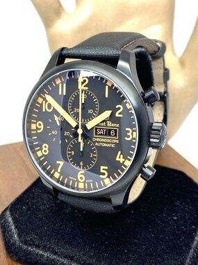 Ernst Benz Men's Watch GC10176 Chrono Scope Swiss Automatic Black Dial 47mm
